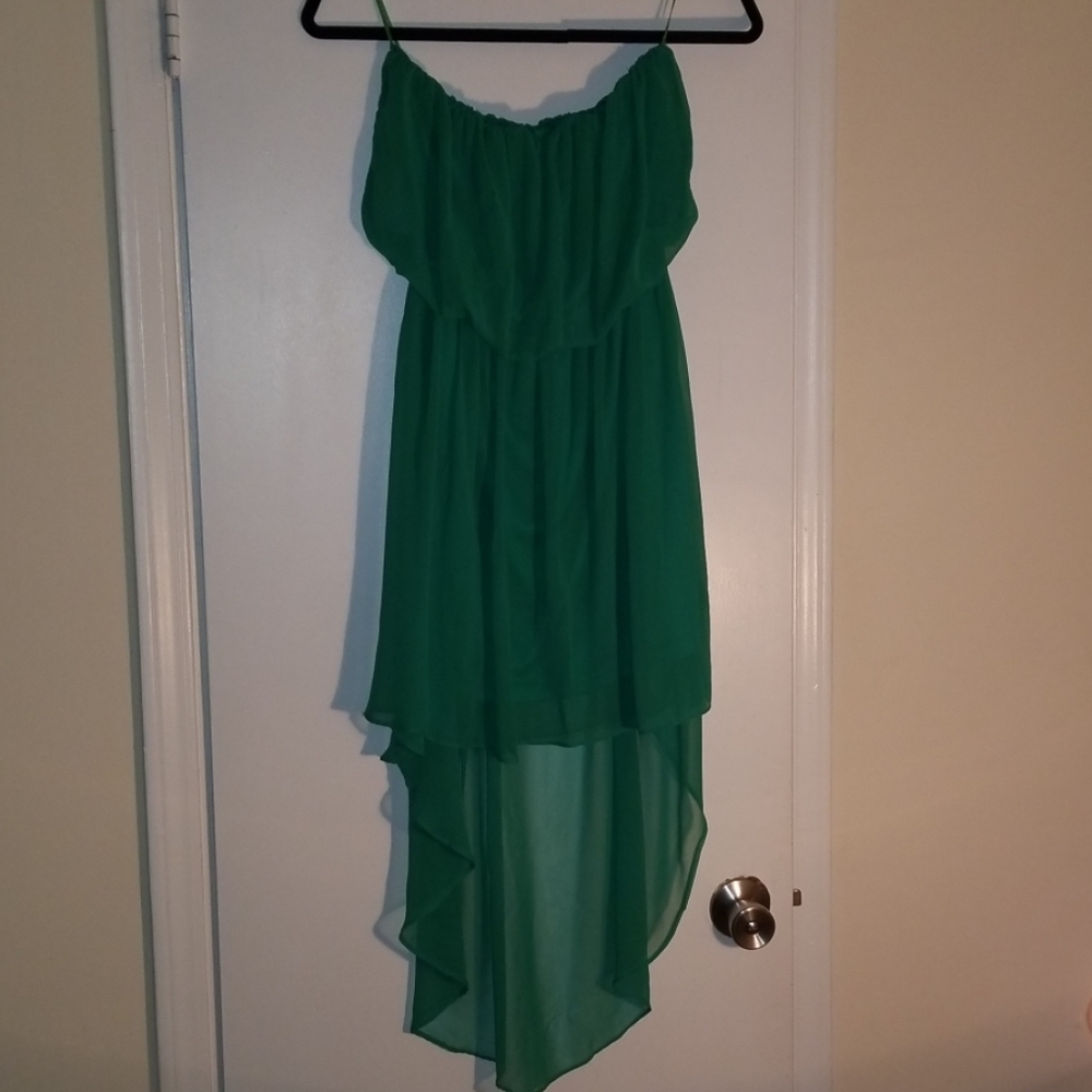 Green Strapless Dress